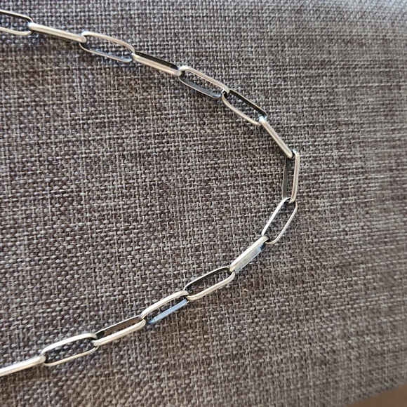 NWOT Native American Navajo Handmade Sterling 24" Paperclip Chain Necklace 🩶🖇 - Picture 4 of 12